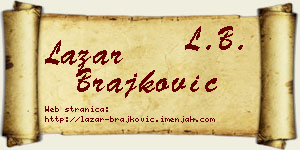 Lazar Brajković vizit kartica